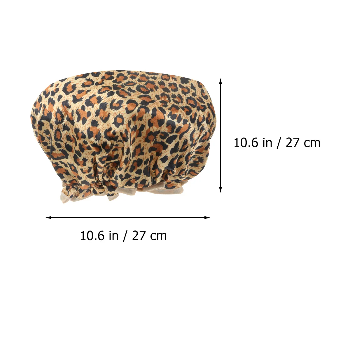 

2Pcs Shower Caps Waterproof Double-Layer Peva Elastic Bathing Hair Protective Caps Leopard Print for Hair Conditioning and