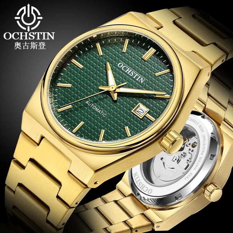 

OCHSTIN мужские механические часы мужские часы-браслет из нержавеющей стали повседневные водонепроницаемые автоматические часы классические часы