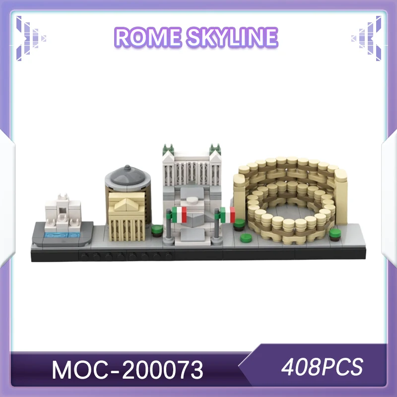 

408PCS MOCS Rome Skyline Building Block City Mini Germany Cultural Center Street Model Ornament Toy Holiday Gifts MOC-200073