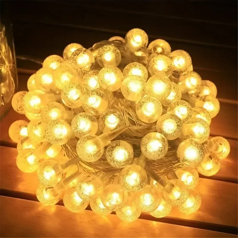 LED Bubble Ball String Lights USB/Battery Operated Indoor Fairy Light for Wedding Holidays New Year 2026 Decorations10/20/40LED