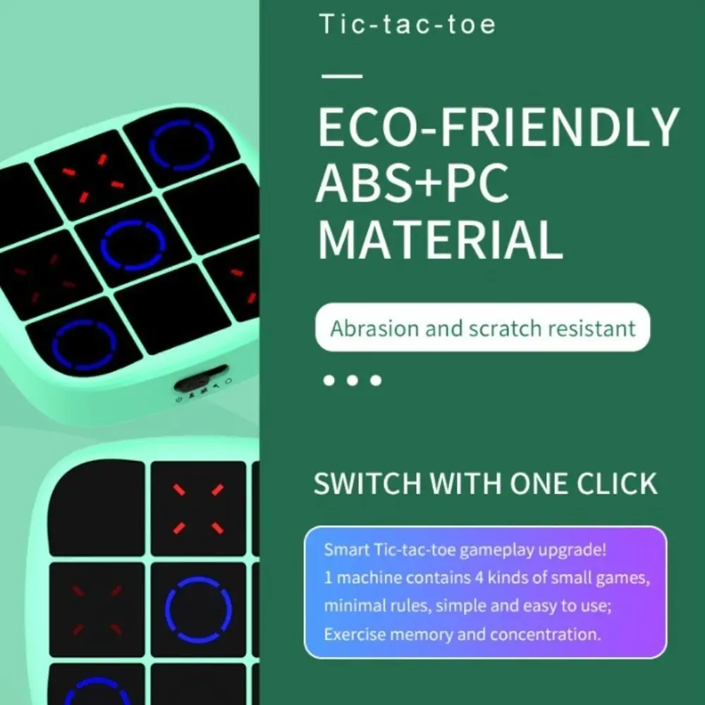 الكهربائية TIC-TAC-TOE 4 في 1 التعليمية المحمولة الترباس لعبة التفكير ممارسة مونتيسوري لغز الجدول لعبة الأطفال #4