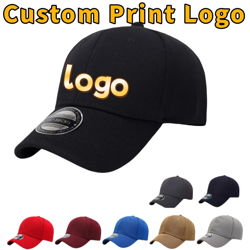 Customized Printed Logo Fully Enclosed Men's Cool And Handsome Duck Tongue Caps Trendy  Women's Sun Protection Baseball Hats