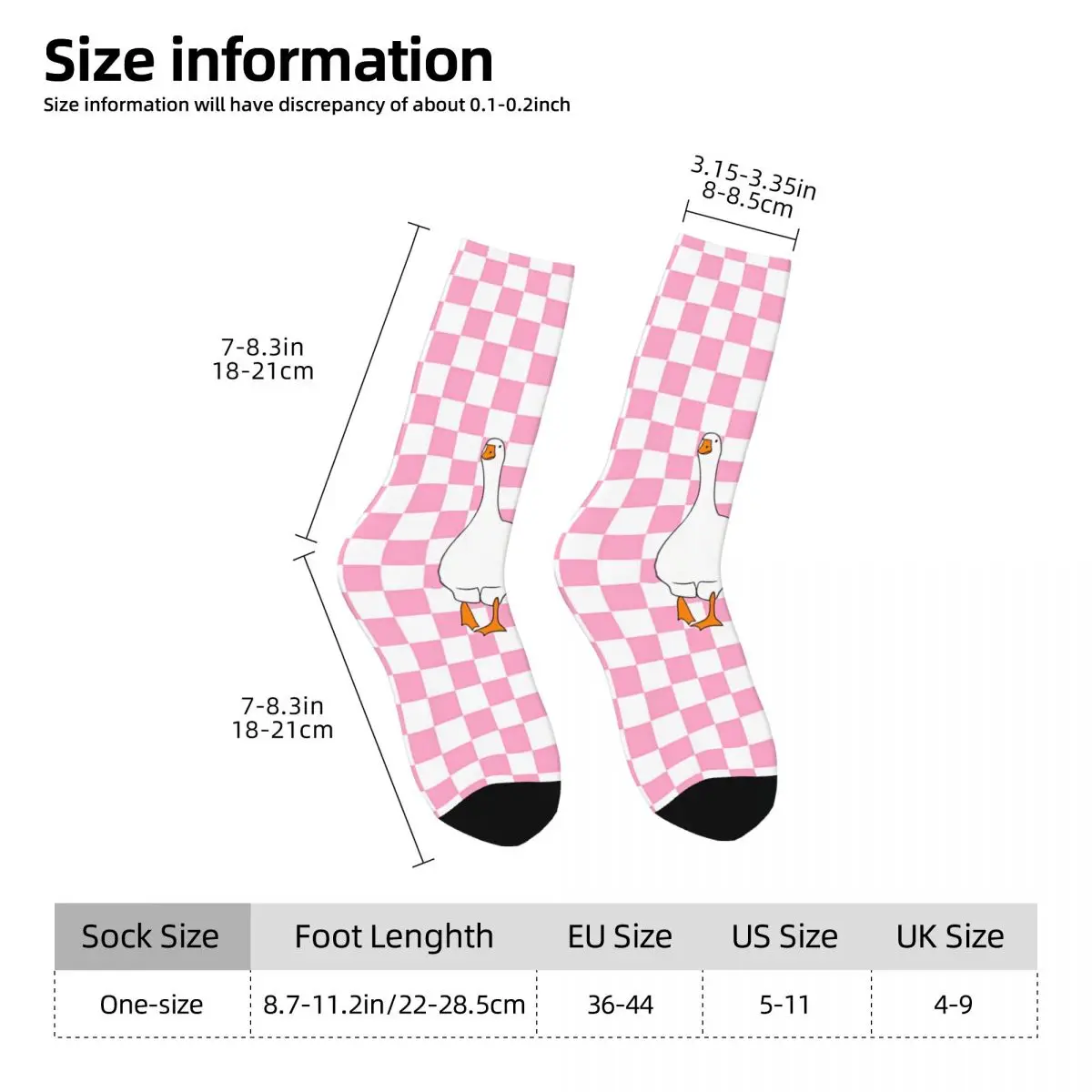 Silly Geese Socks Gym 3D Print Boy Girls Mid-calf Sock