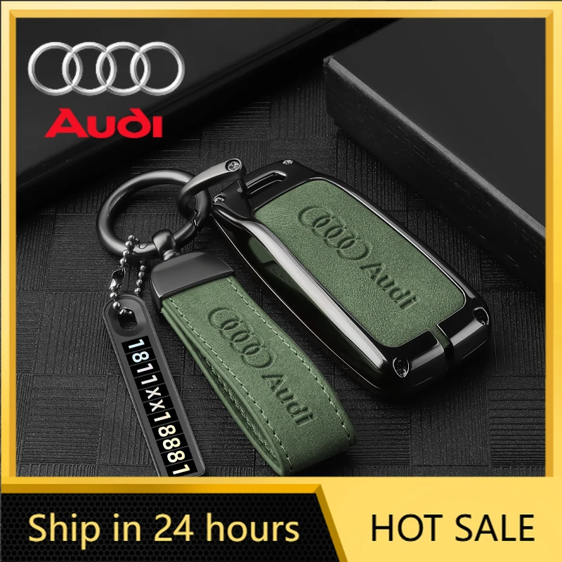 

Кожаный чехол-накладка для автомобильного ключа Audi A1 A3 A4 A6 TT Allroad Q3 Q7 R8 S6 SQ5 RS4 B9 A5 8S 8W Q5 4M S4 S5 S7 TTS TFSI RS 2024
