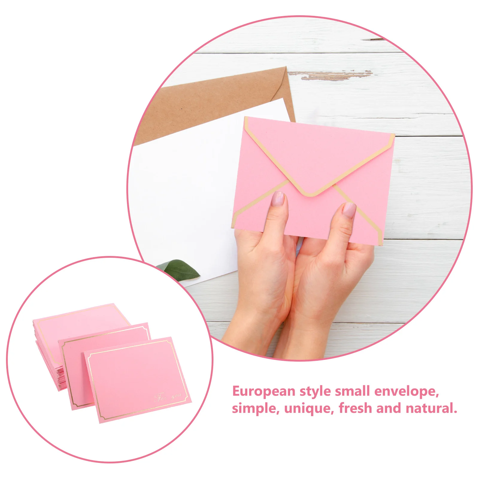 50Pcs Decorative Envelopes Small Card Envelopes Elegant Style Wedding Invitations Greeting Cards Paper Envelope