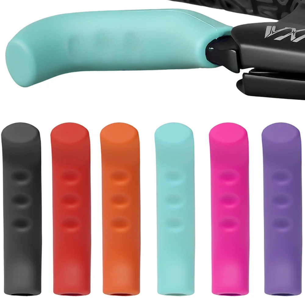 AliExpress NONE Bike Brake Lever Grip Purple Red Blue Green Pink Silicone Protector For Mtb Bmx Scooter Bike Levers Cover Bicycle Accessories