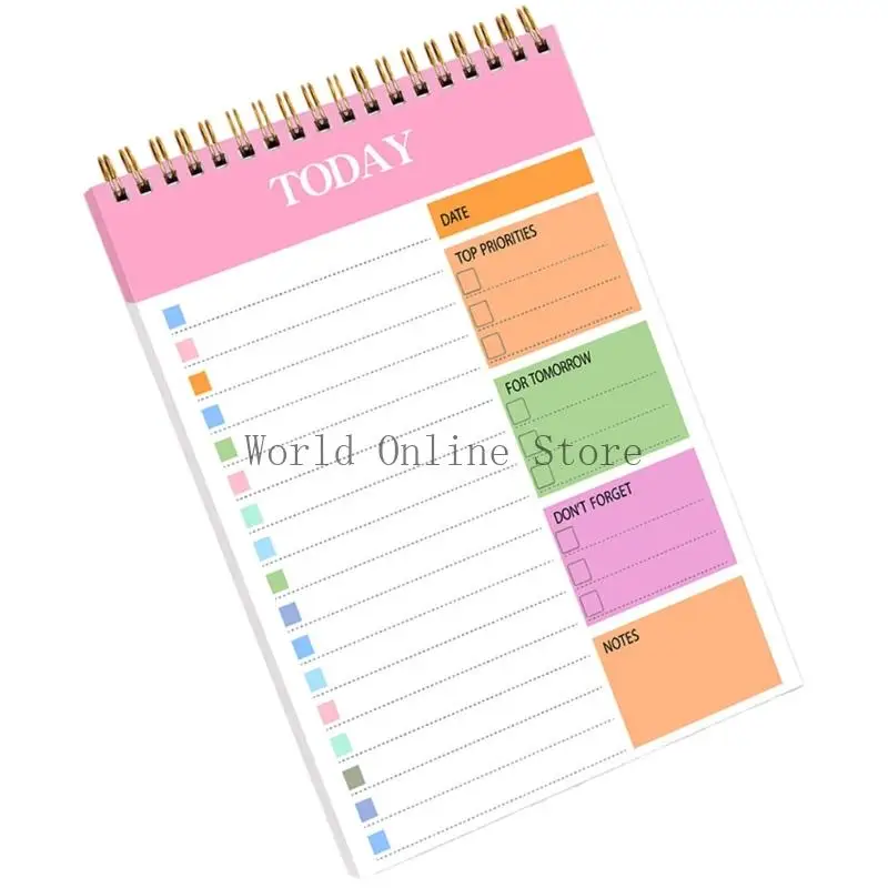 Twin Wire Binding Planer Notebook 104 Seiten 5.5x8.66inch Portable Journal Daily Planer Schreiben Notizbilder für die Planung