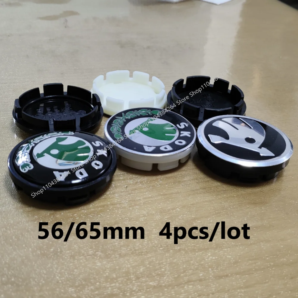 

4pcs 56/65mm Wheel Center Hub Caps For Skoda Rapid Octavia A5 RS Kodiaq Fabia A7 Car Wheel hubcap Accessories