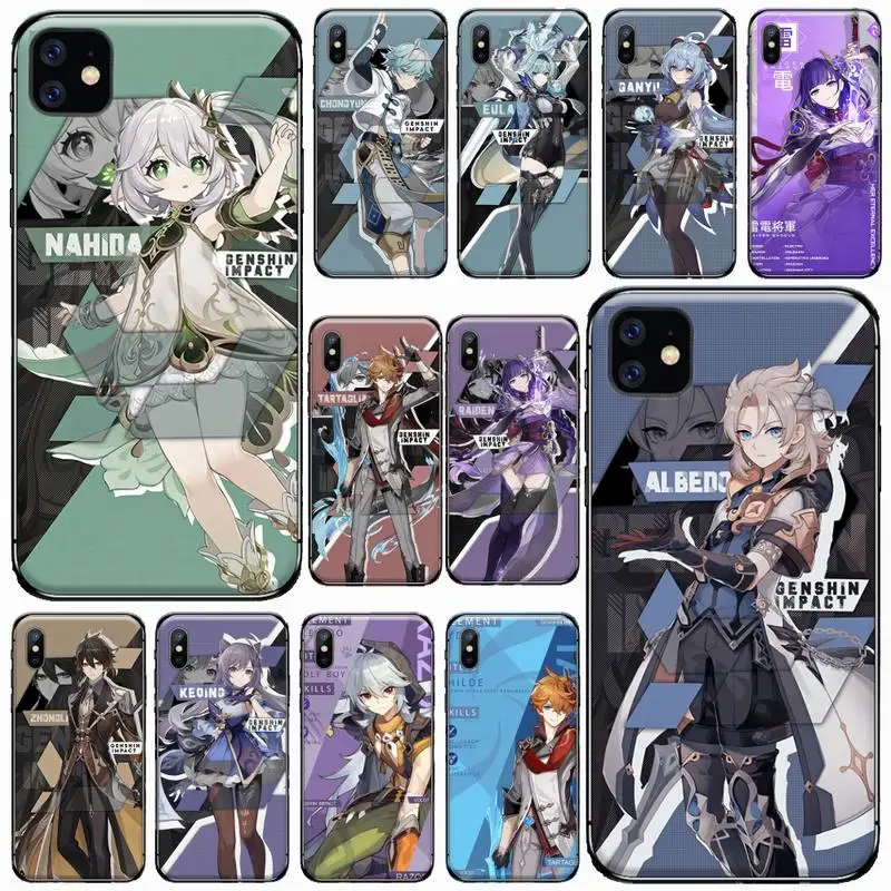 genshin impact game Phone Case For iphone 12 11 13 7 8 6 s plus x xs xr pro max mini