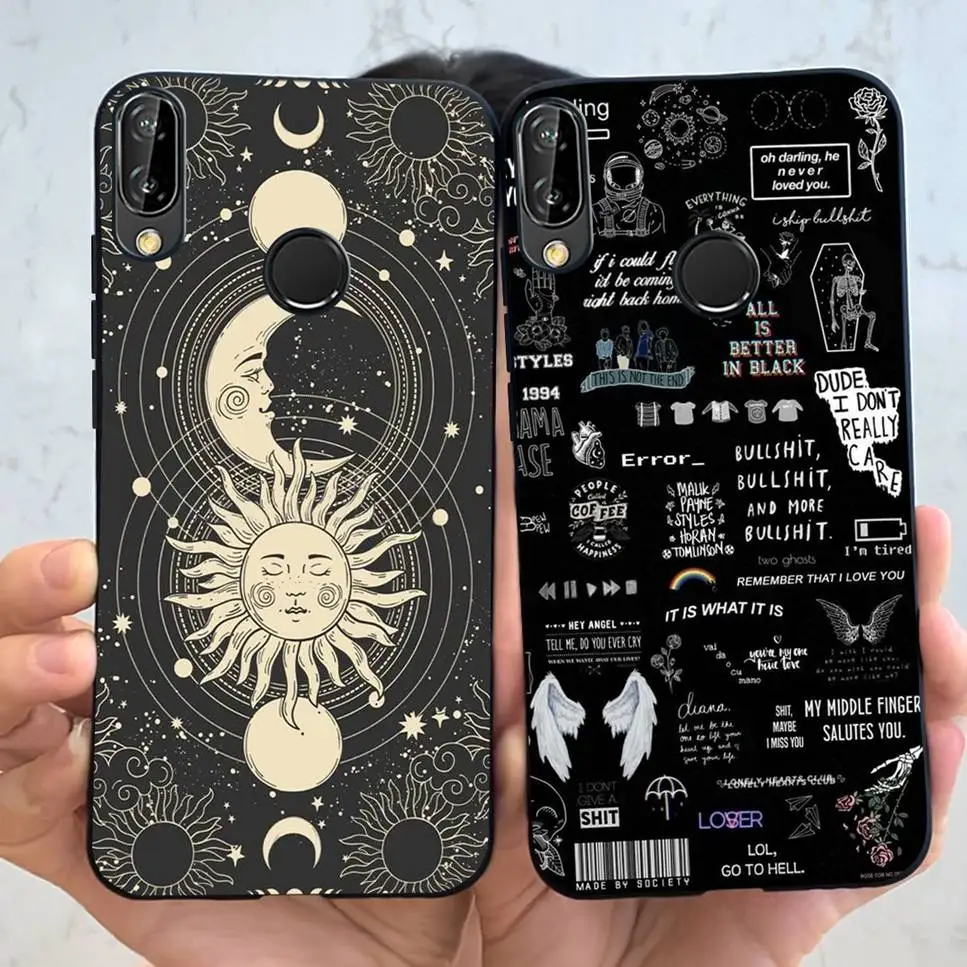 New For Huawei P20 lite Case Fashion Cartoon Pattern Soft Silicone Back Cover For Huawei P 20 Lite P30 lite Phone Case Fundas