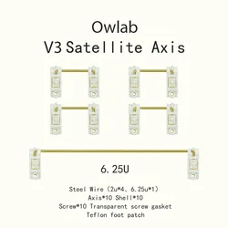Owlab V3 PCB Mount Stabilizer PC Gamer Mechanical Keyboard Screw in 6.25U 7U Spacebar Custom Steel Wire Satellite Axis Alice 80