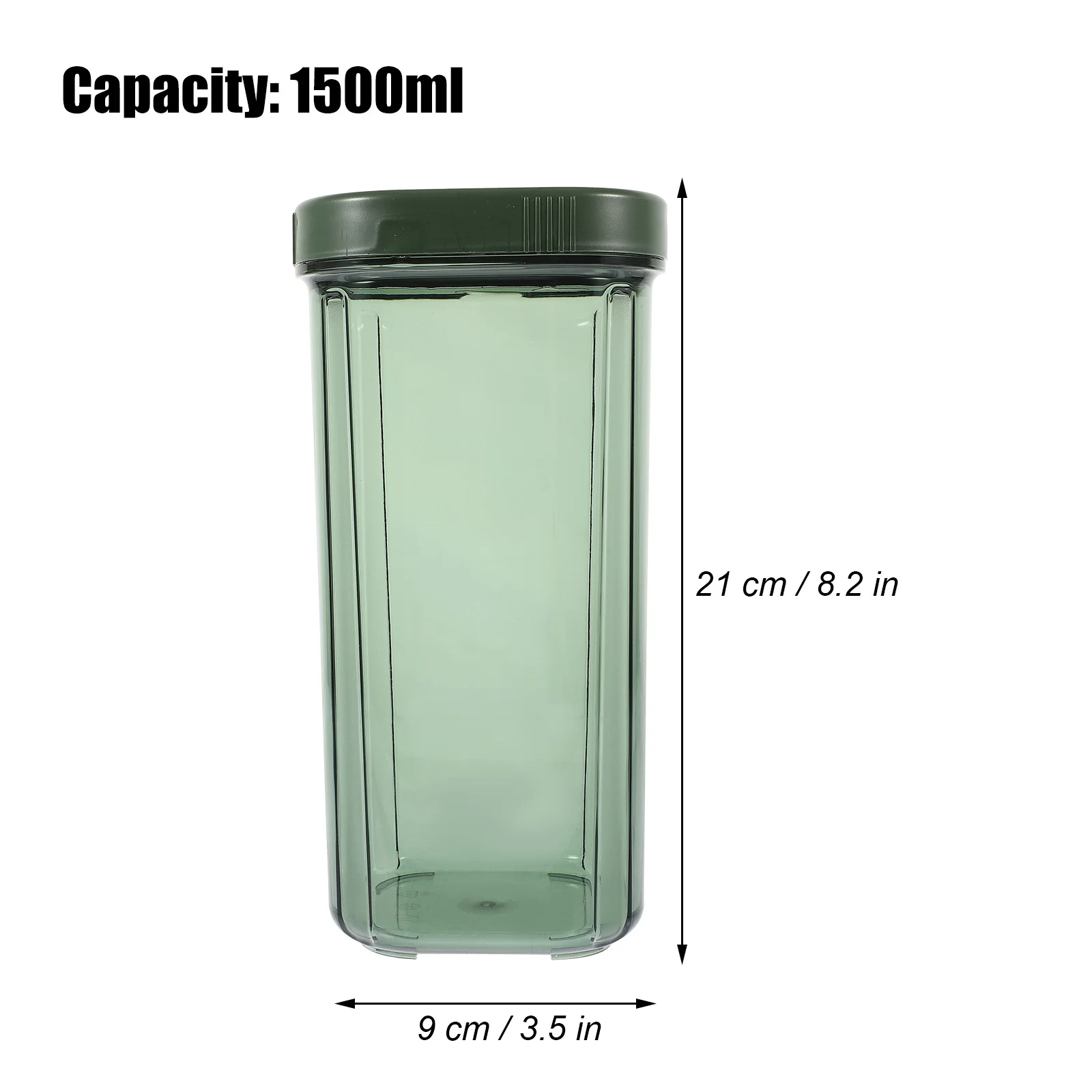 

Clear Airtight Storage Jars with Twisting Lid for Kitchen Food Container Reusable Plastic Jar Safe Long-Term Use Spice Sugar