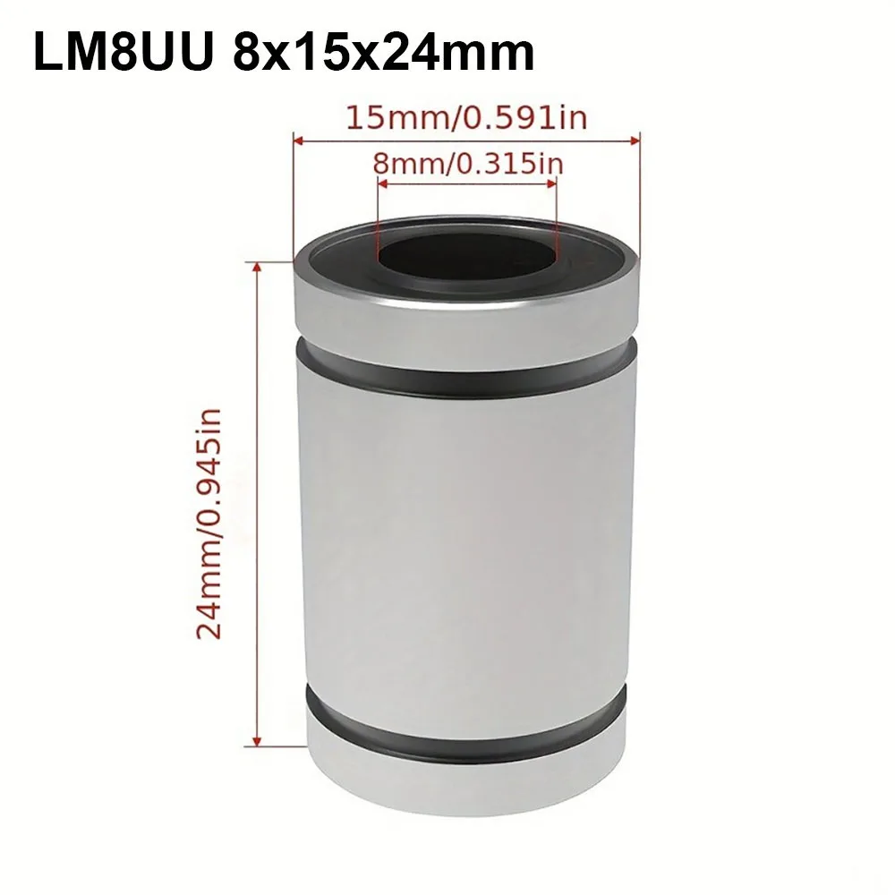 

Хромированная сталь для стержней 3D-принтеров Втулка вала Сталь LM3UU LM4UU LM5UU LM6UU LM8UU LM10UU LM12UU LM16UU Линейный шарикоподшипник