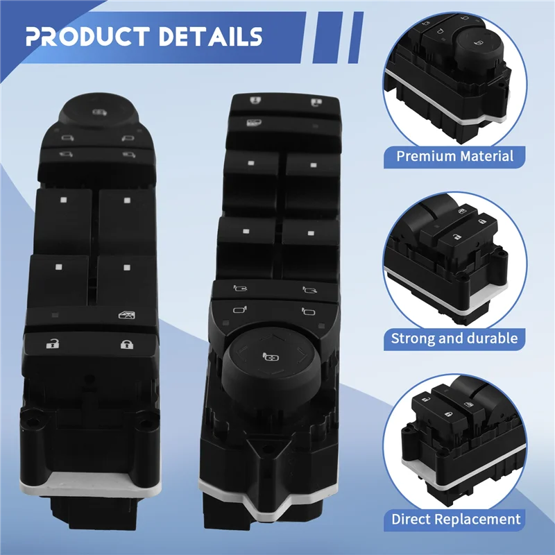 

BB-For Buick Chevy Tahoe GMC Sierra Silverado Yukon Escalade Drivers Side Window Switch 15093440 Window Lift Master Switch