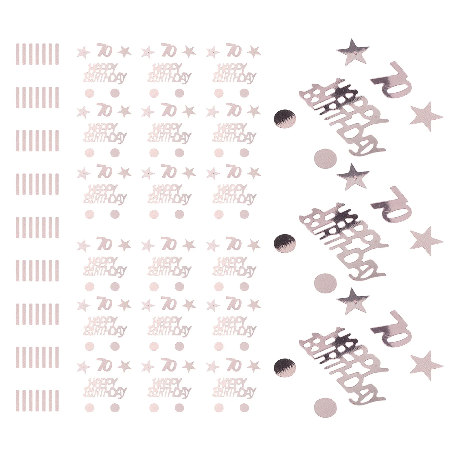 

1Set 70th Happy Birthday Table Confetti Stars Dots Sequins Sparkling PVC Party Table Decoration Scatter Supplies