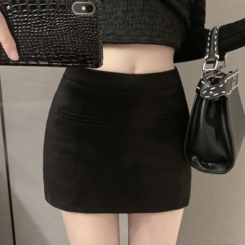 

LuNa High Waist Slimming ort Pants Women Pure Desire Spicy Girl Base Layer Hot ort Skirt A-Line Skirt Commute Sle