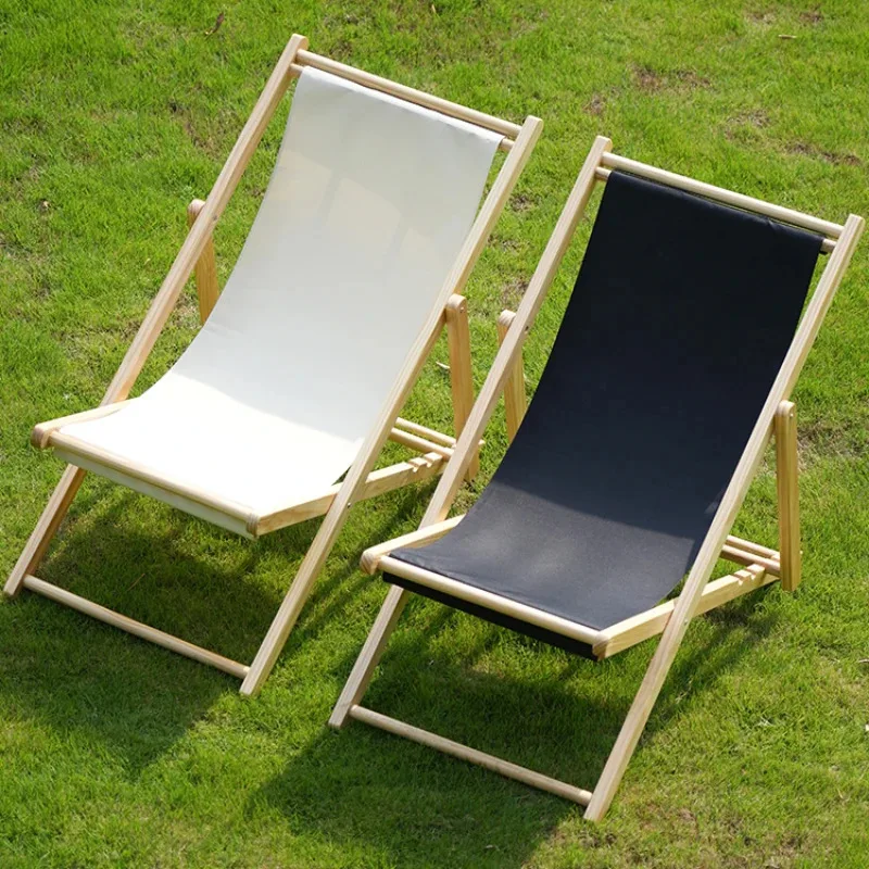 Wood Recliner Beach Chairs Folding Portable Travel Picnic Beach Chairs Modern Lawn Rest Silla De Playa Outdoor Furniture QF50OC