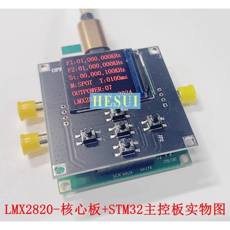 LMX2820 development board RF High frequency matching board 45MHz-22.5GHz output frequence adjustable PLL RF signal source module image 6