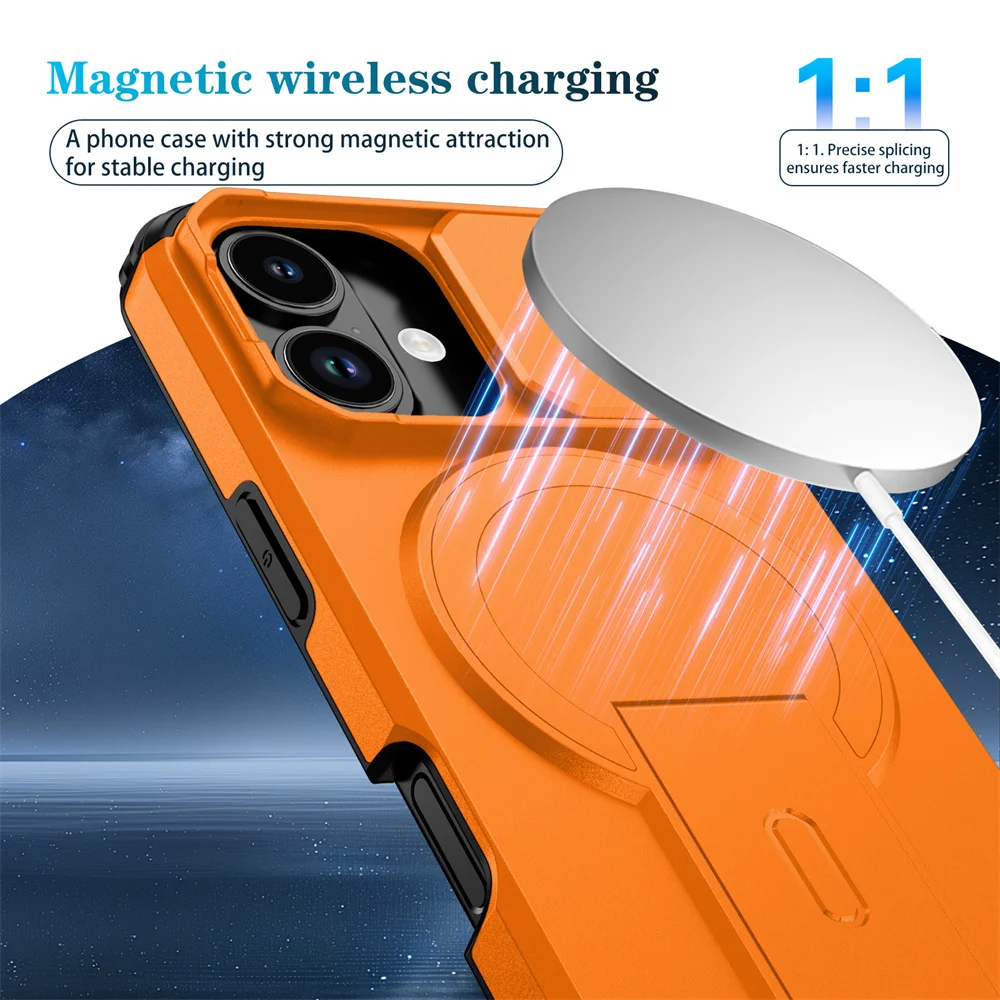 Shockproof Foldable Magnetic Stand Phone Case For iPhone 18 17 16 15 14 13 12 11 Pro Max Air 16E Full Body Lens Protection Cover