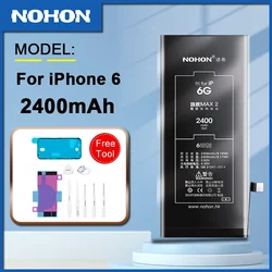 NOHON Battery For iPhone 6 6G Replacement 2400mah High Capacity Bateria with Free tools