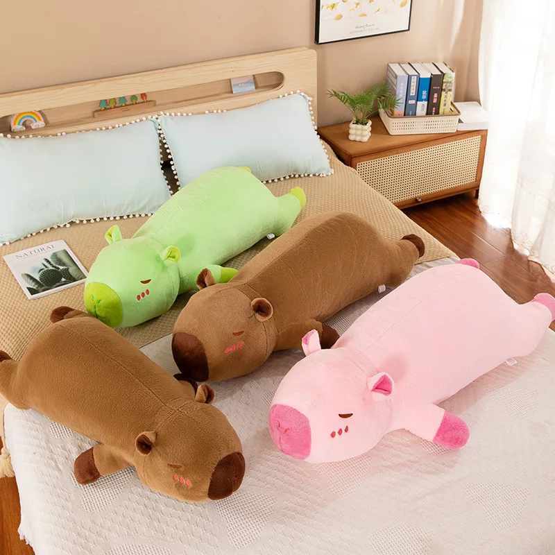 60cm Cartoon Anime Capybara Plush Doll Soft Pillow Stuffed Animals Soothing Sleeping Toys For Kids Birthday Christmas Gift