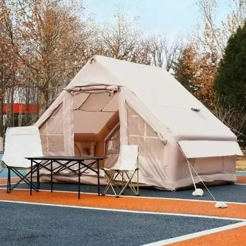 Imagen 2 del producto Tiendas de campaña de tela Oxford para exteriores, tienda inflable portátil de apertura automática rápida, equipo de acampada con protección solar a prueba de lluvia