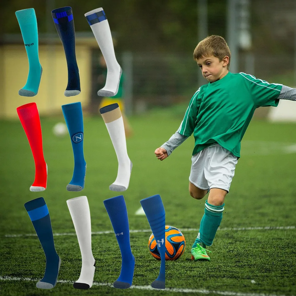 

Long Kids Football Socks Towel Bottom Over The Knee Extra long Stockings Breathable Sports Stockings Boys And Girls