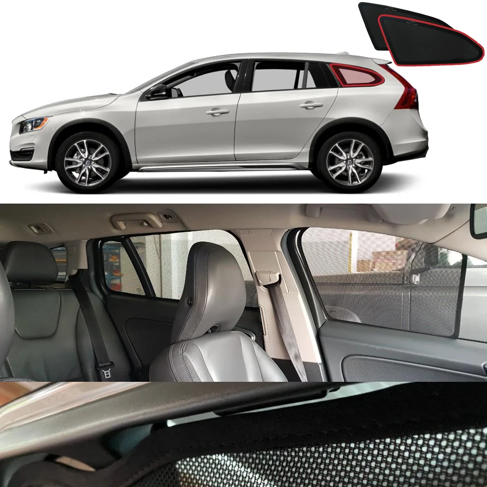 

For Volvo V60 MK1 2010-2018 Magnetic Car Sunshade Visor Front Windshield Blind Curtain Rear Side Baby Window Sun Shade Shield