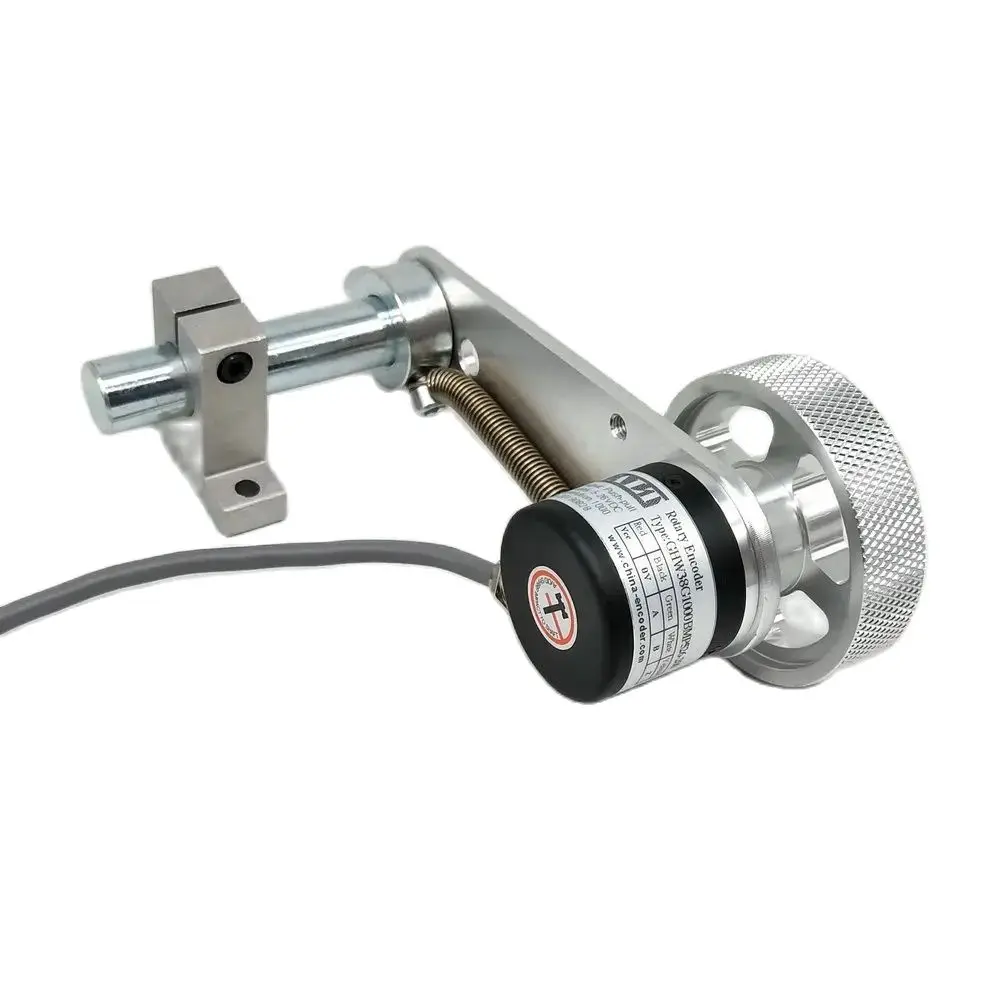 GHW38 Length Measuring Sensor Push-pull A B Z Output Rotary Encoder With 300mm circumference Non-slip Wheel