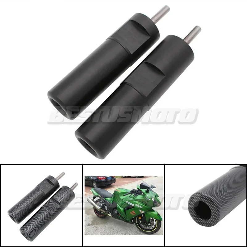 

Motorcycle Black/Carbon No Cut Frame Sliders Crash Falling Protection For Kawasaki Ninja ZX14 ZX14R ZX-14R 2006 2007 2008