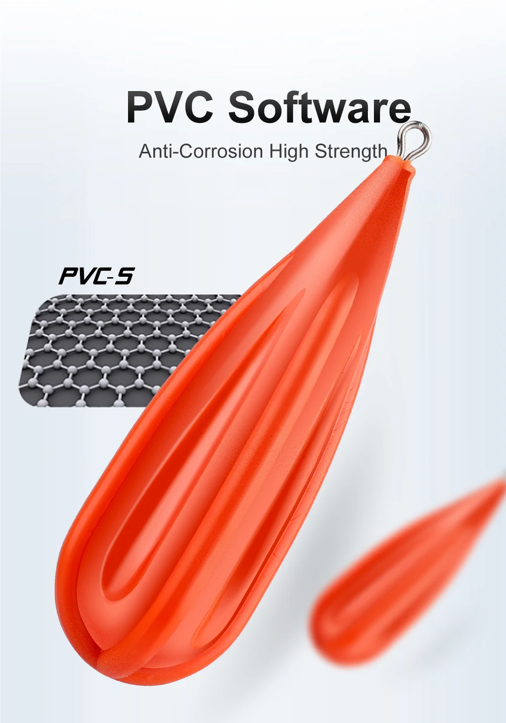HASIDA 5 Stück Casting-Ball-Übungsstopfen, Köderwerfer aus weichem PVC, 5g 9g 12g 17g 23g, Weitwurf-Angeltraining-Köder – Detail 6