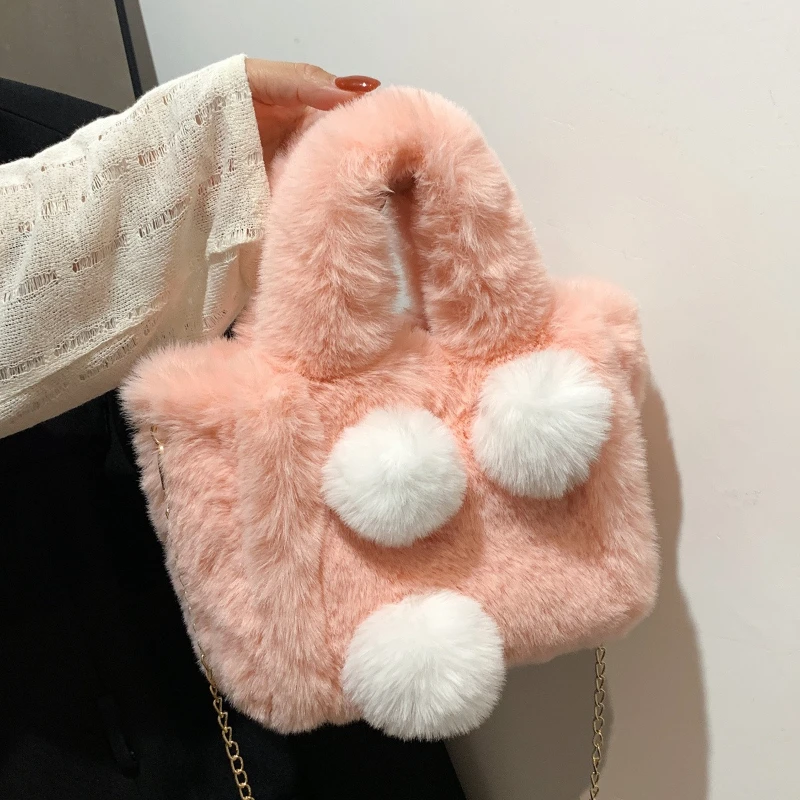 

Милый плюшевый кошелек и сумки через плечо для женщин Сумки на ремне с цепочкой Универсальная дизайнерская сумка Женские сумки Сумка Женская сумка