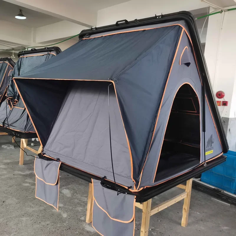 

Hard Shell Roof Top Tent for Car RV Summer Season 2-Person Capacity Annex Canopy Awning with Straight Bracing Single Layer