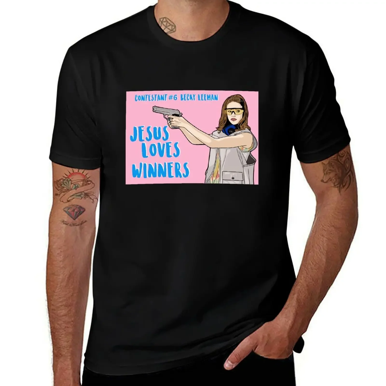 Jesus Loves Winners - Becky Ann Leeman - Drop Dead Gorgeous T-Shirt affliction shirts graphics for a boy t shirt men