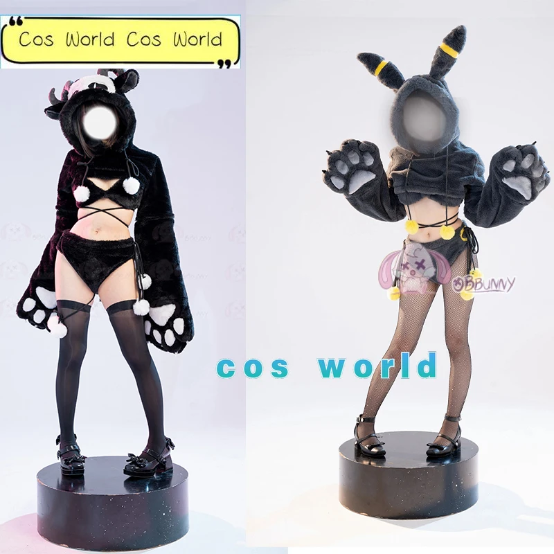 

Anime Umbreon Cospaly Costume Women Sexy Cute Plush Bodysuit Suit Sexy lingeries Bunny Girl Kawaii Bee Uniform Halloween Costume