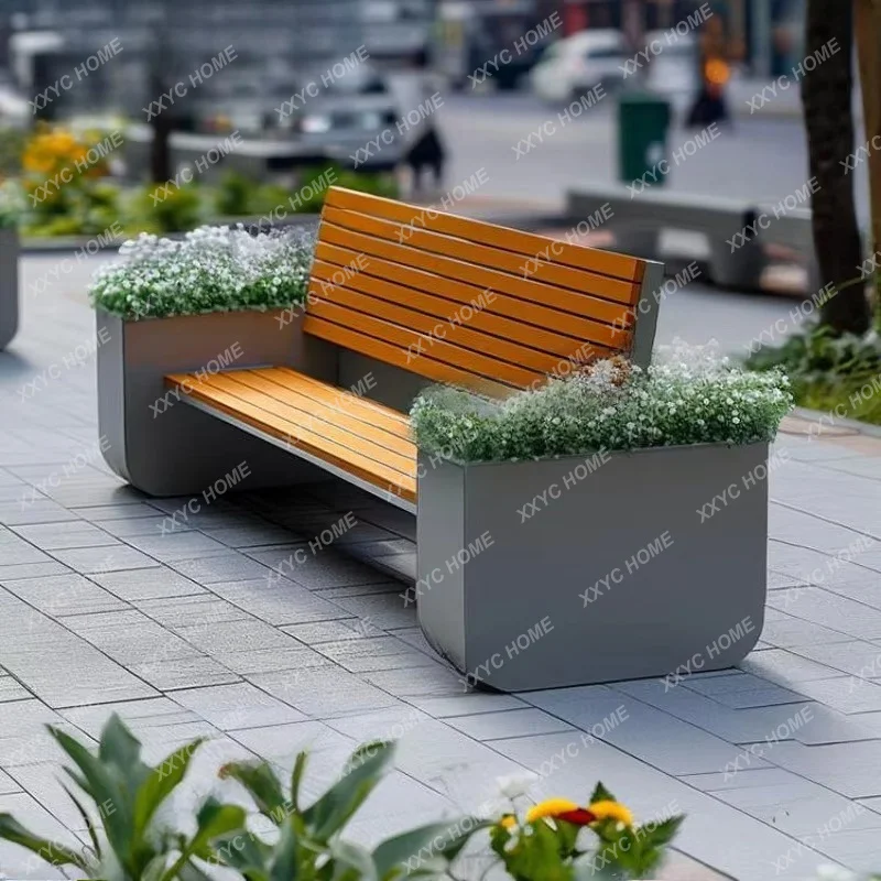 X Creative Garden Bench Outdoor Partition Planter Seat Leisure Area Balcony Furniture terraza muebles