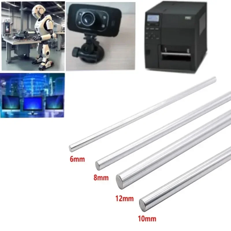 

ID6/8/10/12mm Cylinder Linear Shaft Axis Liner Rods Solid Steel Bar Guide Spindle 150/200/250/300/350/400/500mm 3D Printer Hss