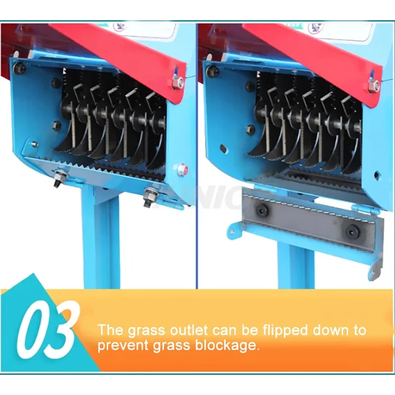 

UNIO Livestock Feed Chaff Cutter Machine 3 Ton/H Capacity Cast Iron Construction Easy To Operate