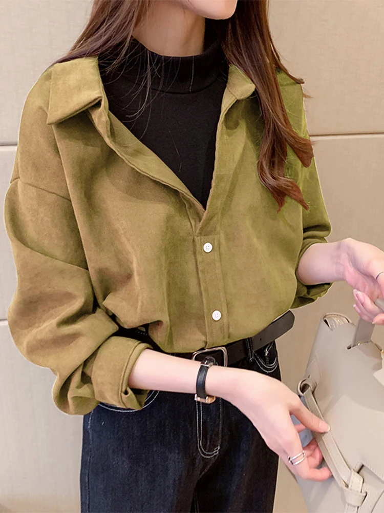 

Slimming Effect Half High Collar Shirt Women's New Early Autumn Fashionable Base Layer White Shirt Spring Winter Commute Style
