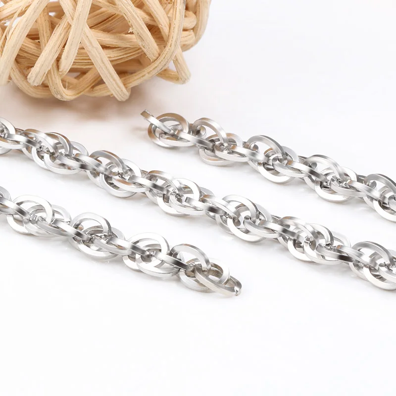 Stainless Steel Welded Square Wire Double Woven Chains Jewelry Materials Make Bracelets Necklaces for Women Crafting Supplies