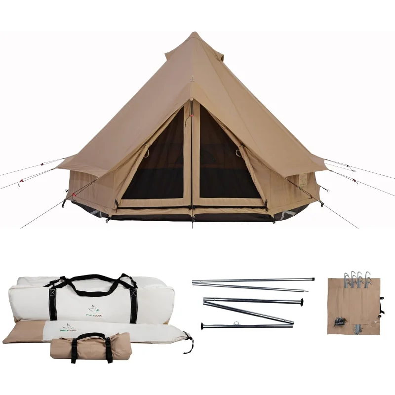 

WHITEDUCK Regatta Canvas Bell Tent - w/StoveJack, Waterproof, 4 Season Luxury Camping and Glamping Yurt Tent Outdoor