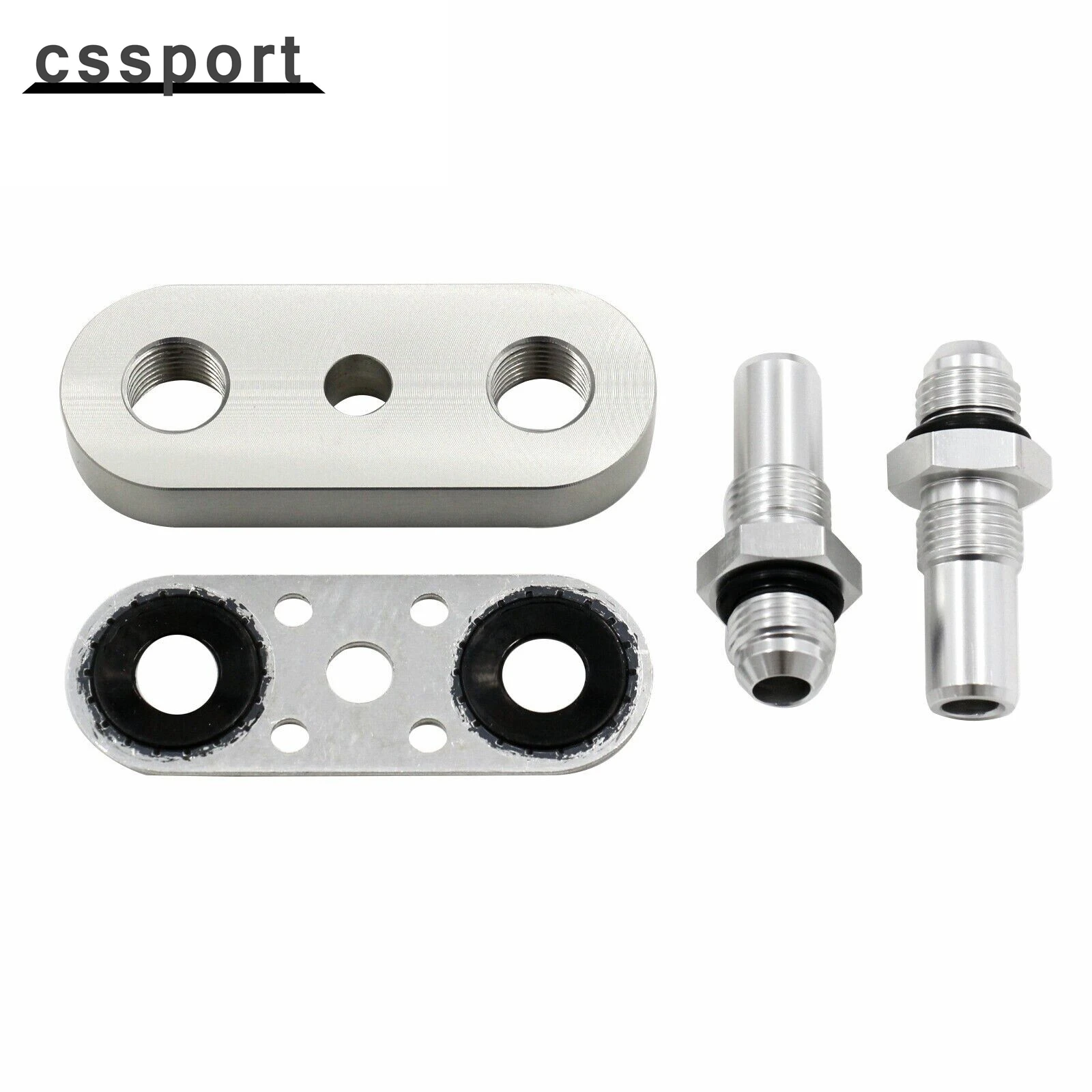 6L80E 6L90E 8L90E Transmission Cooler Line Adapter Plate with 6AN Fittings Seal