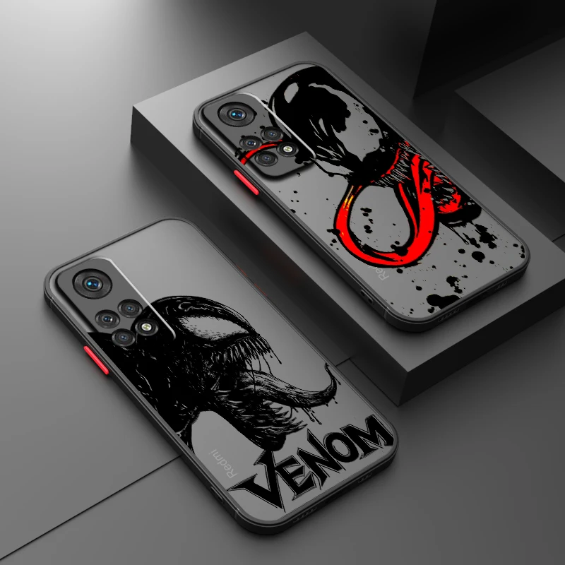 

Venom Marvel Popular Cool Frosted Translucent For Redmi 8 8A 9A 9C 9AT 9 9T 10X 10A 10C 10 11A 12C 12 13C 5G Funda Phone Case