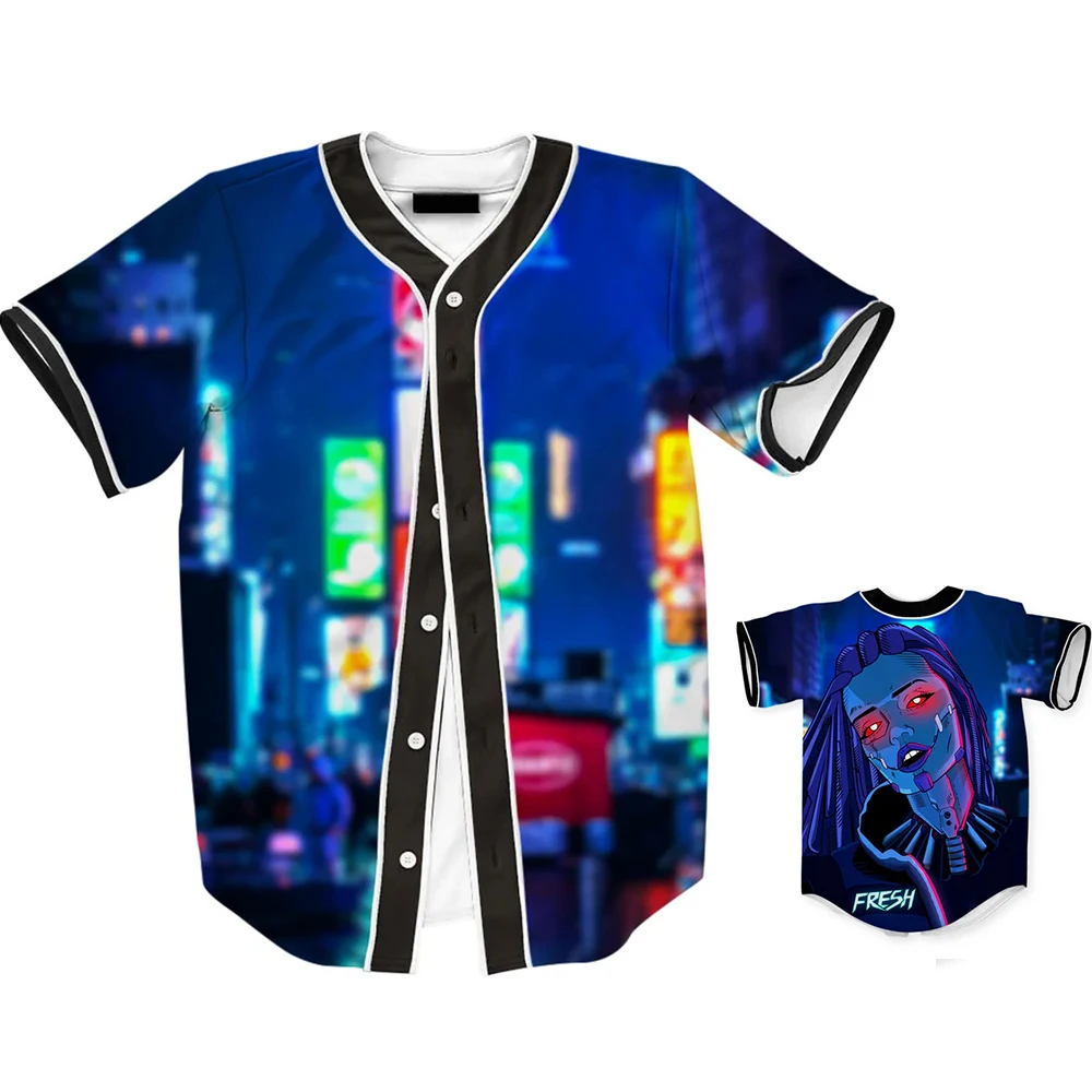 Camisa de manga corta de béisbol transpirable, camisa fresca de secado rápido, estilo de diseñador, moda de verano, MB27