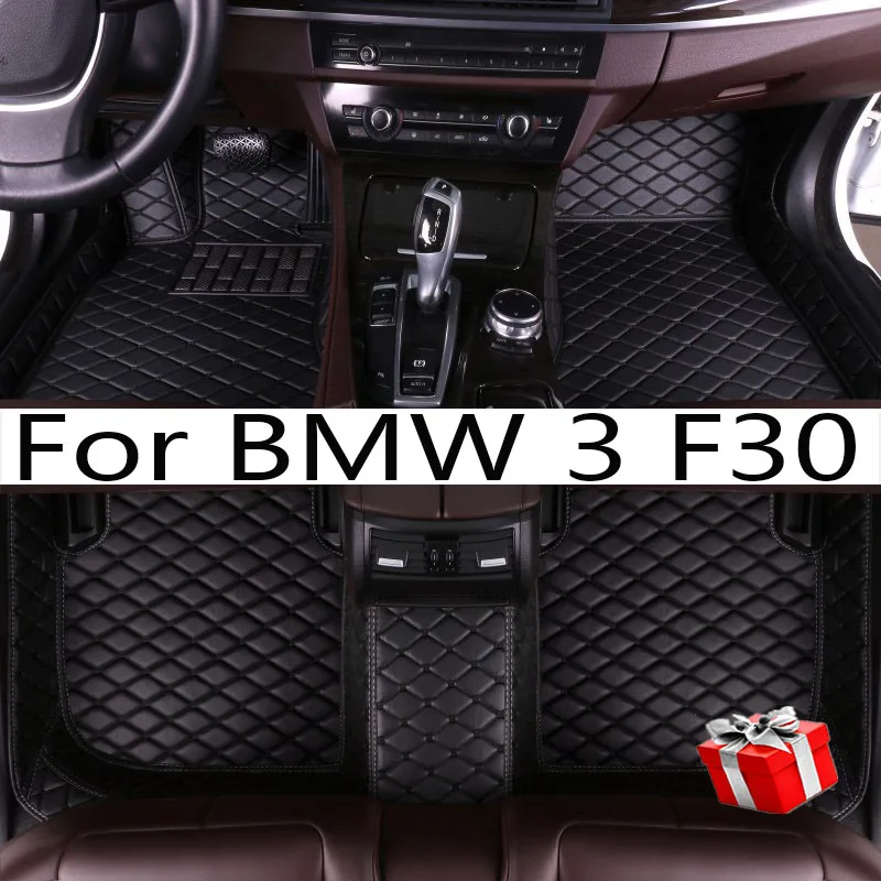 Car Floor Mats For BMW 3 F30 325i 330i 320i 318i Five Doors 2013 2014 15 16 17 18 19 Foot Pads Carpet Cover Interior Accessories