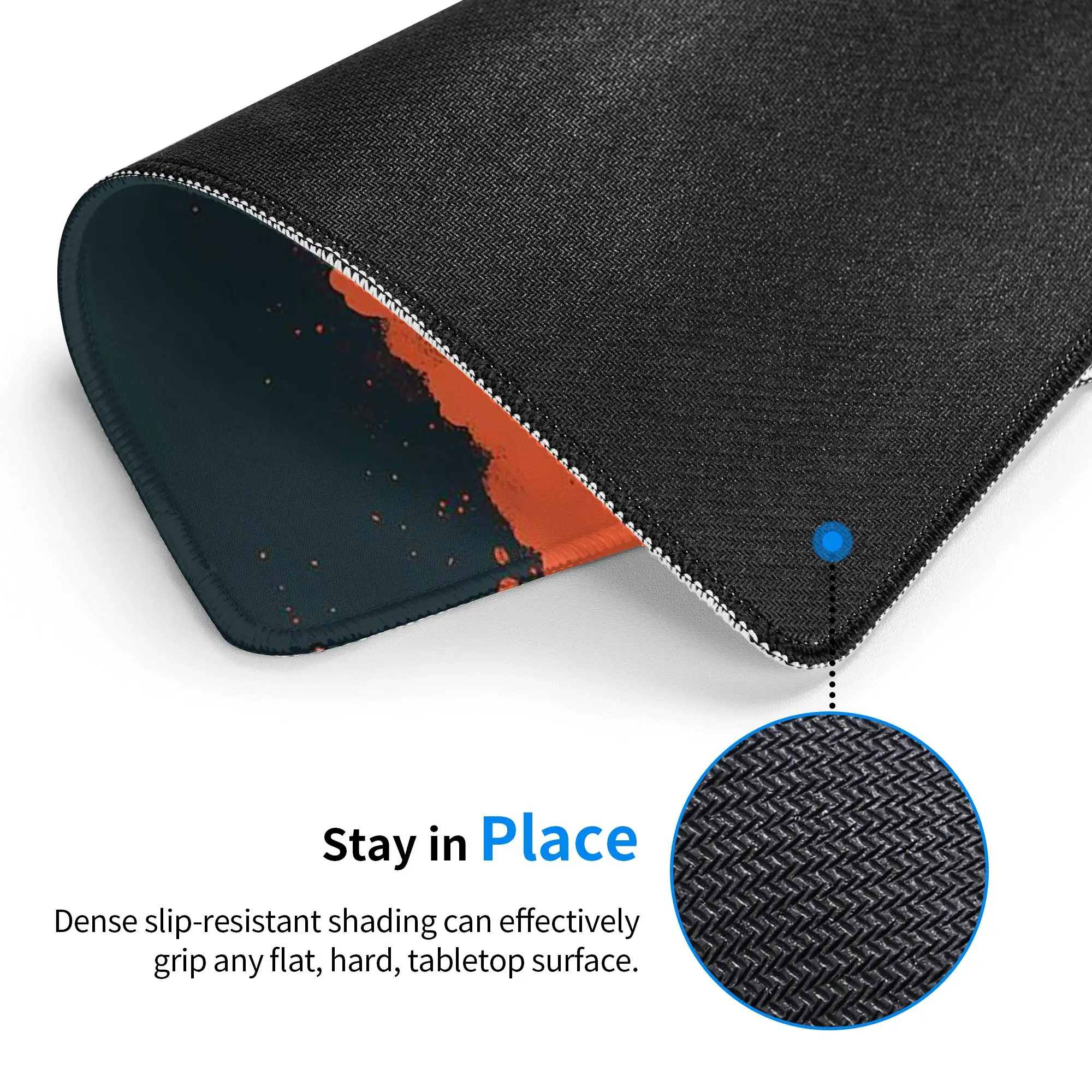 Adorable Two Ghost Motif Mouse Pad Computer Keyboard Mouse Mat Gaming PC Laptop Desk Mat Office Table Mats