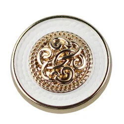 10pcs Fashionable Round Buttons High Quality Gold Color Zinc Alloy Shank Buttons Woman Clothing Decorative Buttons