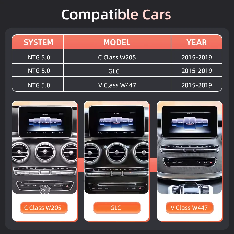 شاشة لينكس لمرسيدس بنز CLA C117 12-15 NTG4.5 Carplay اللاسلكية أندرويد السيارات الوسائط المتعددة لتحديد المواقع بلوتوث