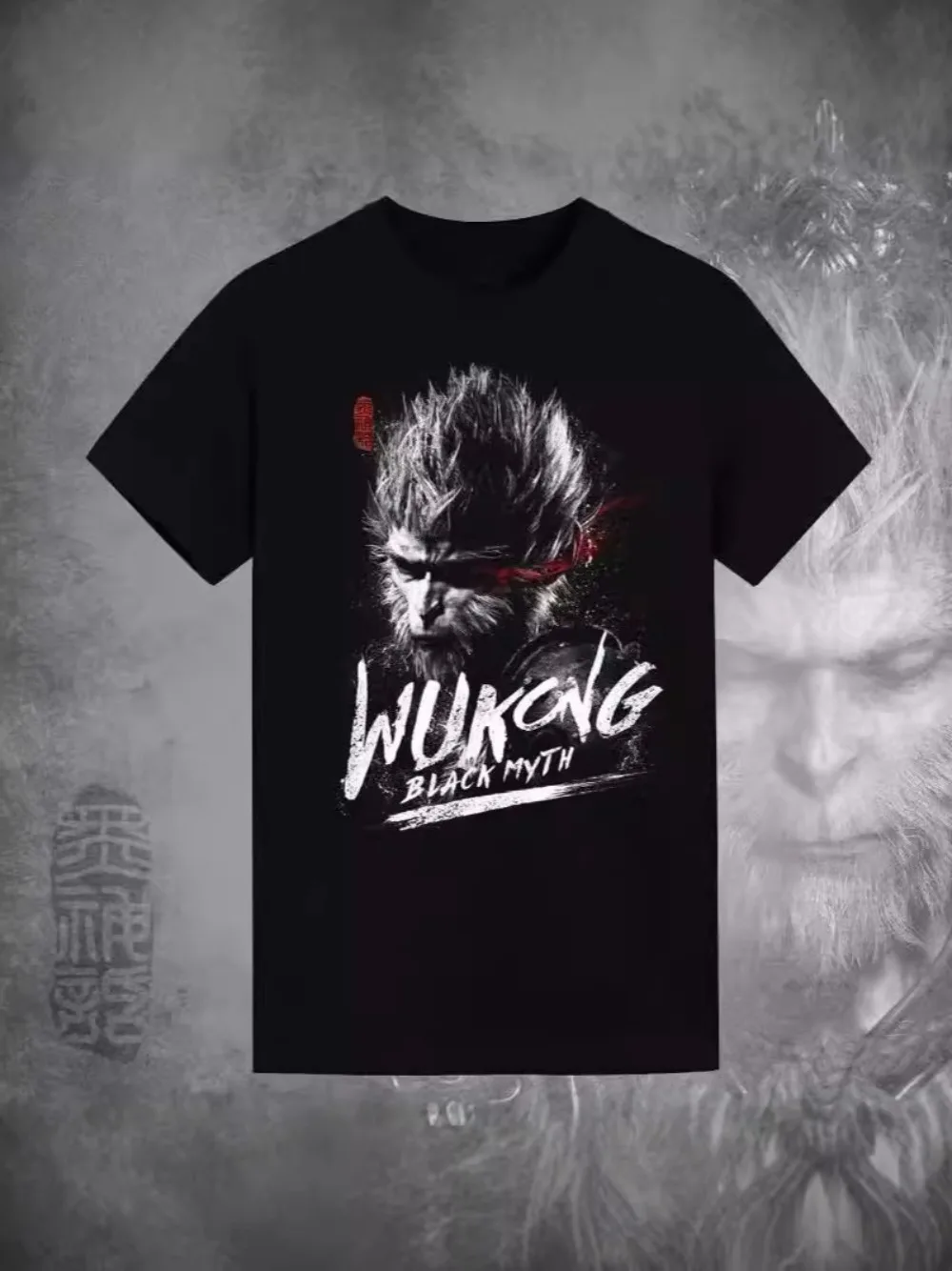 Mito preto Wukong T-Shirt, Tee Top Impressão, Cosplay Costume, Jogo Anime, Fãs Vestuário, Festa do Dia das Bruxas, Homens Roupas, Gaming Periféricos