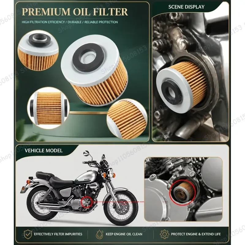 For Yamaha XV125 XV250 XV535 Motorcycle Engine Oil Filter Cartridge Grid Replacement Parts High Quality Auto Accessories